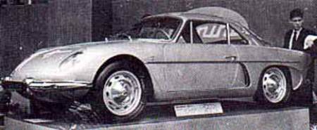 La berlinette A108 présentée au salon de Paris en 1958