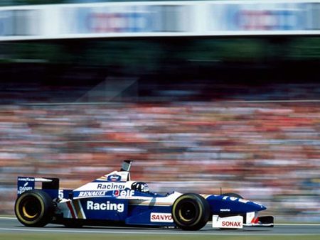 Hill sur Williams, GP d'Allemagne, Hockenheim 96