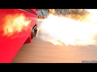 Une Ferrari F40 équipée d'un échappement inox Tubi