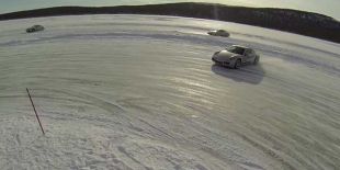 Porsche winter ice driving