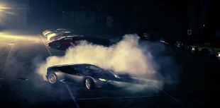 Lamborghini Huracan en glisse