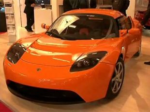 Salon : Tesla Roadster au Mondial de l'Automobile 2008