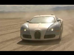 Bugatti Veyron dans le Black Rock desert