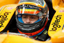 Fernando Alonso dans sa monoplace McLaren/Honda/Andretti