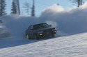 Audi 200 en drift sur la neige