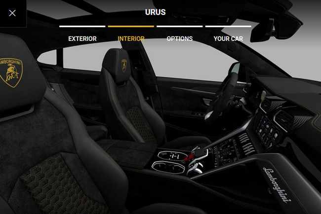 Lamborghini Urus : le configurateur