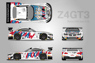 Déco spéciale pour la BMW Z4 de Zanardi à Spa