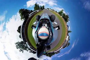 Une caméra embarquée à 360° à Goodwood