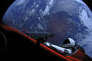 Le Tesla Roadster d'Elon Musk dans l'espace - Crédit photo : SpaceX