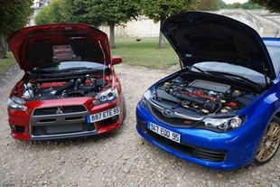 Subaru Impreza WRX STi / Mitsubishi Lancer Evolution - Moteur Comparatif auto.com