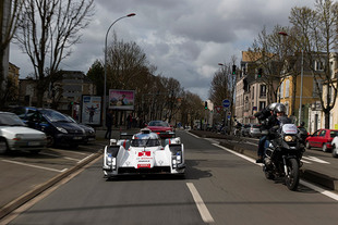 L'Audi R18 e-tron Quattro venue par la route