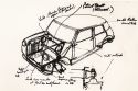 Premières esquisses : le projet Mini en 1958