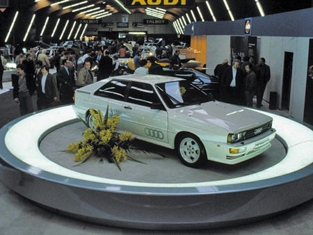 première Audi Quattro au salon de Genève 1980