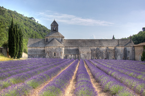 Enserrée depuis le 12ème siècle dans le creux de son vallon provençal, l'Abbaye Notre-Dame de Sénanque.