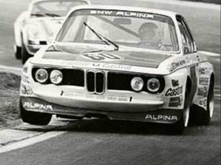 Niki Lauda sur BMW Alpina 3.0 CSL à Spa, 1973