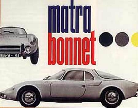 Le premier catalogue de la Matra Bonnet Djet V édité après la reprise par Matra.