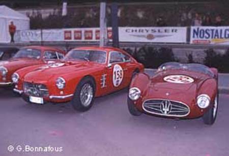 Gauche : MASERATI A6 G54 Zagato, 1955. Droite : MASERATI A6 GCS, 1953.