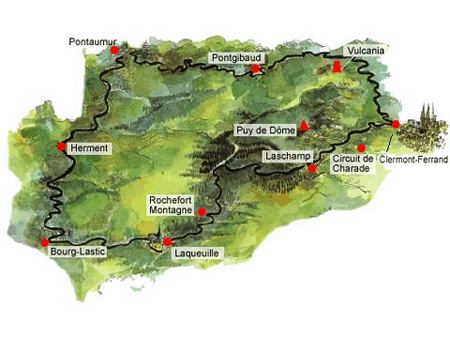 Le circuit d'Auvergne tracé par les frères Michelin