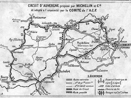 Plan du circuit d'Auvergne