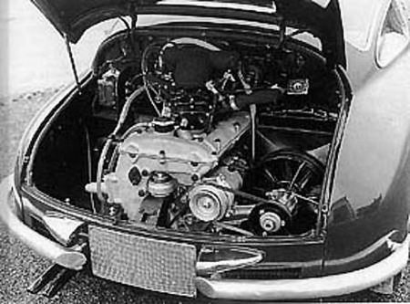 Le moteur de la Fiat Abarth 750 Record Monza Zagato