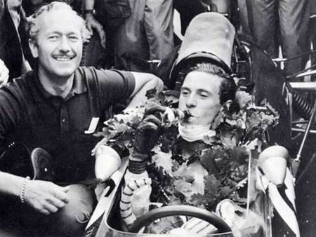 Colin Chapman avec Jim Clark