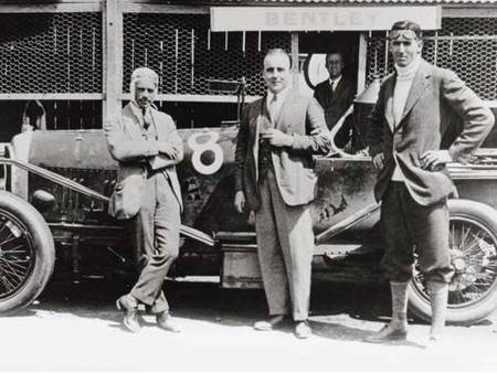 F. Clement, WO Bentley et J. Duff au Mans en 1924