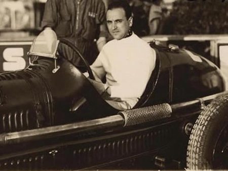 Piero Dusio sur Maserati 3000 C à Monaco en 1935