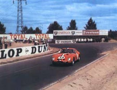 La GTO 3705 GT pilotée par Guichet et Noblet aux 24 Heures du Mans de 1962.