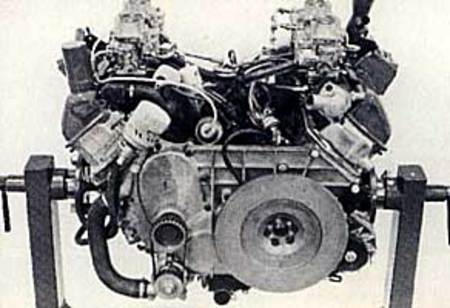 Constitué de deux groupes de 1294 cm3 accolés dans un carter de liaison, le moteur de la Bagheera U
