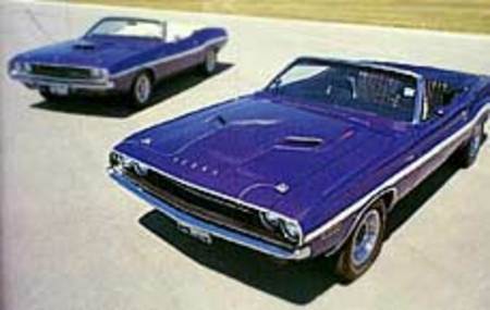 Comme la Barracuda, la Dodge Challenger était également disponible en cabriolet.