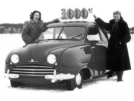 La Saab 92 passe la barre des 1000 exemplaires en 1950