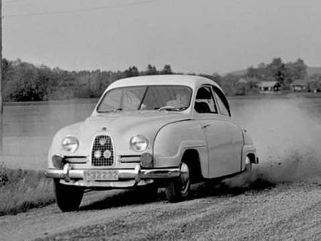 La Saab 93 en compétition en 1956