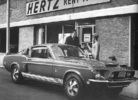 Une des Shelby 350 GT livrées à Hertz en 1968