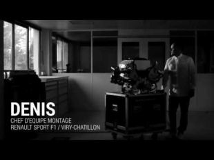 Denis, Chef d'équipe Montage et le Renault V8 RS 27