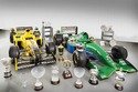 Jordan 198 ex-Damon Hill et Jordan 191 ex-Michael Schumacher