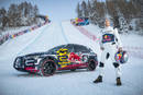 L'Audi e-tron et Mattias Ekström face à la Streif