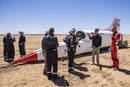 Bloodhound SLR dans le désert de Hakskeenpan, en Afrique du Sud