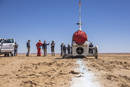 Bloodhound SLR dans le désert de Hakskeenpan, en Afrique du Sud