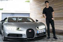 Cristiano Ronalado à bord de la Bugatti Chiron