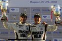 Romain Dumas et Klaus Graf célébrant leur succès à Mosport en 2010.