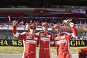 Kimi Raikkonen, Esteban Gutierrez et Sebastien Vettel - Photo : Ferrari