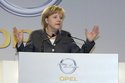 Angela Merkel en visite chez Opel.