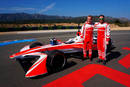 Felix Rosenqvist et Nick Heidfeld aux côtés de la monoplace M4Electro 4.0