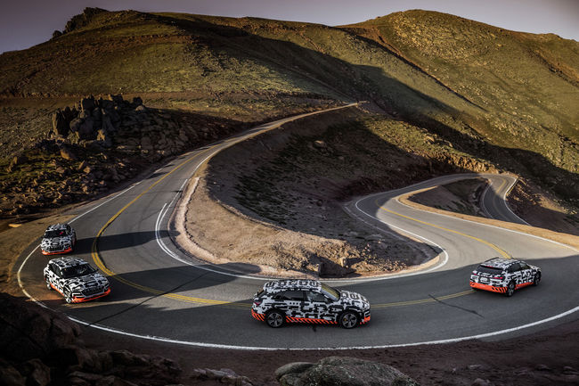 L'Audi e-tron prototype se teste à Pikes peak