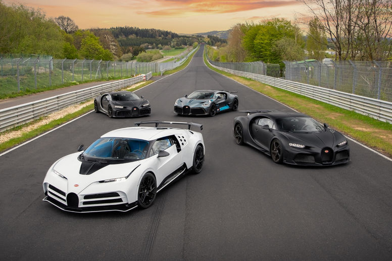 Bugatti en développement sur le Nürburgring