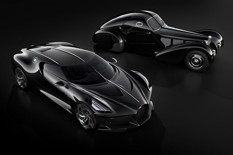 La Bugatti La Voiture Noire aperçue en essais