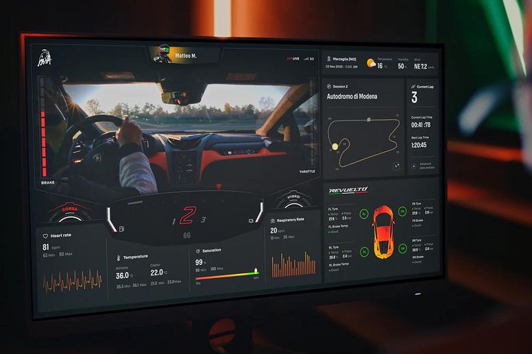 CES : Lamborghini dévoile un nouveau système de télémétrie immersif