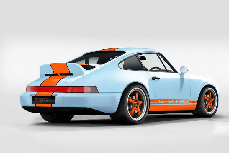 Everrati propose une Porsche 911 électrique aux couleurs de Gulf