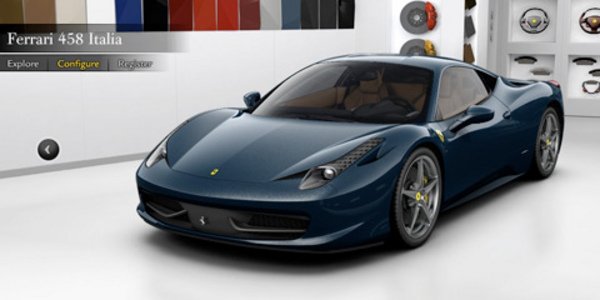 Configurez votre Ferrari 458 Italia !