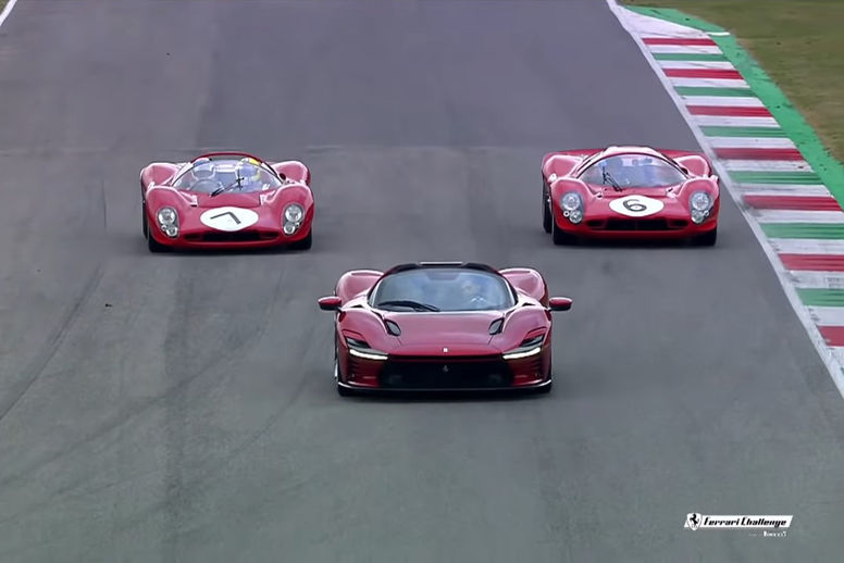 La Ferrari Daytona SP3 en action sur le circuit du Mugello